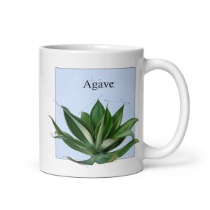 Tazza con illustrazione botanica di Agave